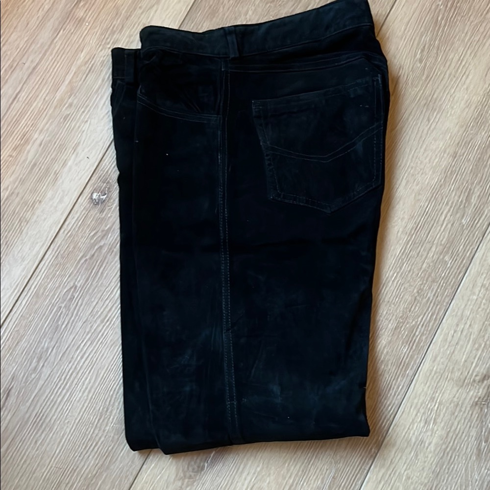 Black Suede Pants